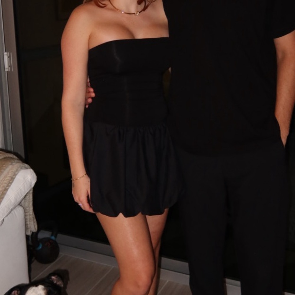 Urban Outfitters Black Mini Bubble Dress